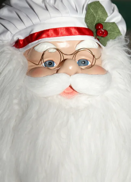 Rosto de Papai Noel com longa barba branca — Fotografia de Stock
