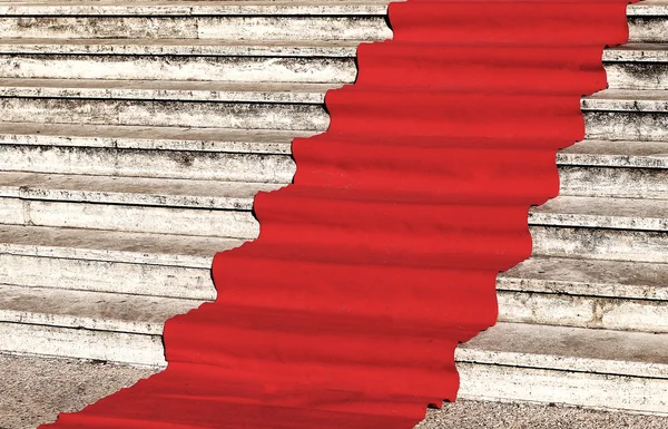 Červený koberec pro poutka celebrit — Stock fotografie