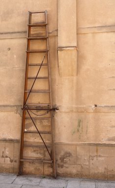 Ahşap merdiven Murano yakınındaki Venedik İtalya'Adası