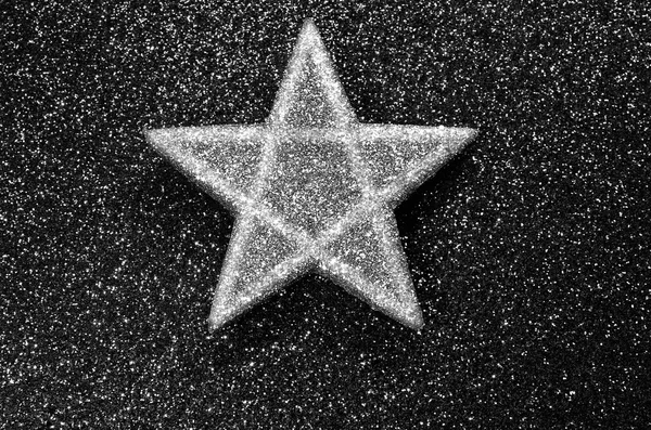 One star dark background — Stock Photo, Image