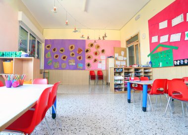 Anaokulu sınıf içinde