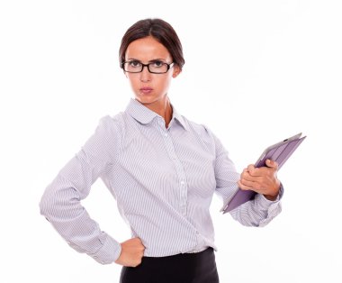 tablet ile genç iş kadını