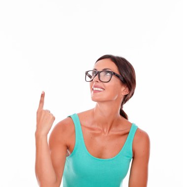 parmak ile işaret kadın