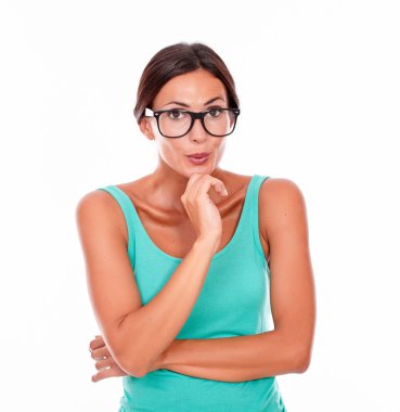 Ağız için el ile yanlış kadın