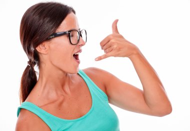 Kadın el arama telefon