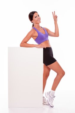 Sağlıklı kadın holding boş tasarlamak