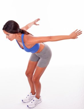 Esmer kadın dalış