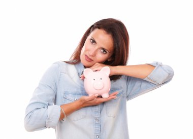 Yetişkin İspanyol kadın, onun porselen servet