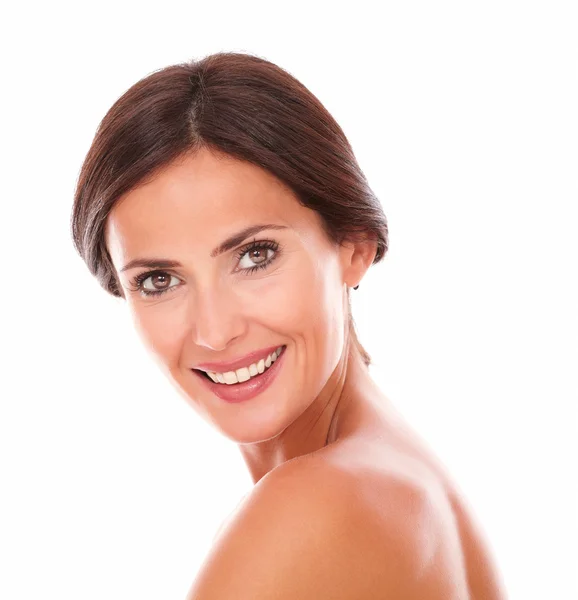 Sexy and beautiful woman smiling at camera — Stock Photo, Image