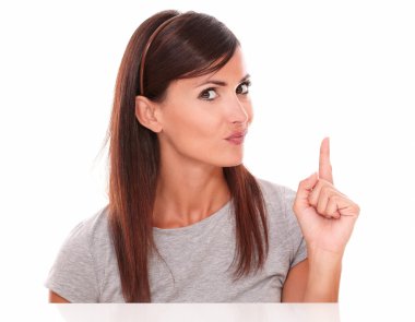 Güzel kadın merak süre yukarı dönük