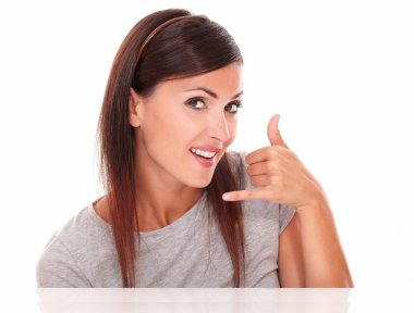 Çok arkadaşça konuşma jest kadınla