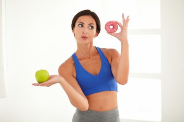 Genç bayan için fitness Gıda seçimi diyet