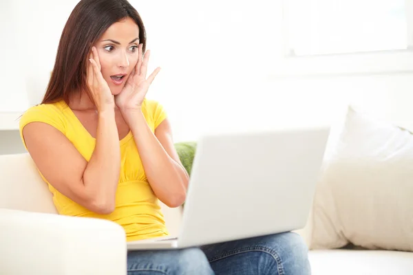 Young student looking shocked — Stock Photo, Image