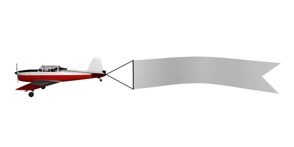 배너와 비행기 — 스톡 사진