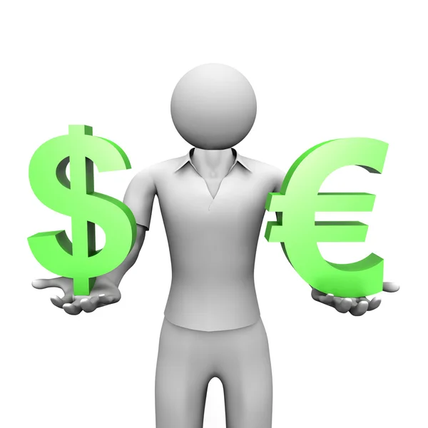 Euro and Dollar — Stock Photo, Image