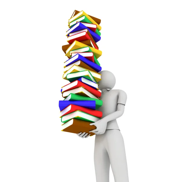 Man with Books — Stock Photo, Image