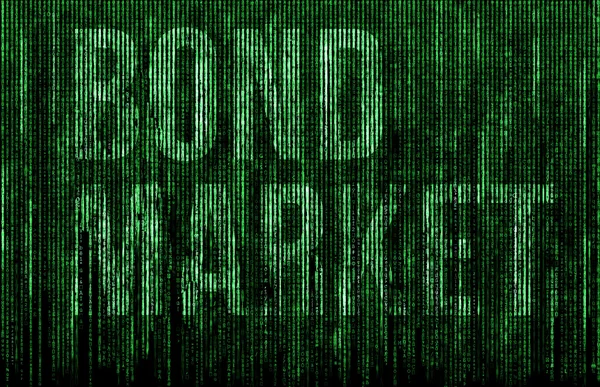 Bond piyasası dijital matris illüstrasyon