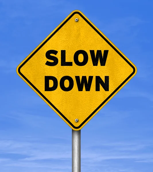 Slow Down - road sign concept