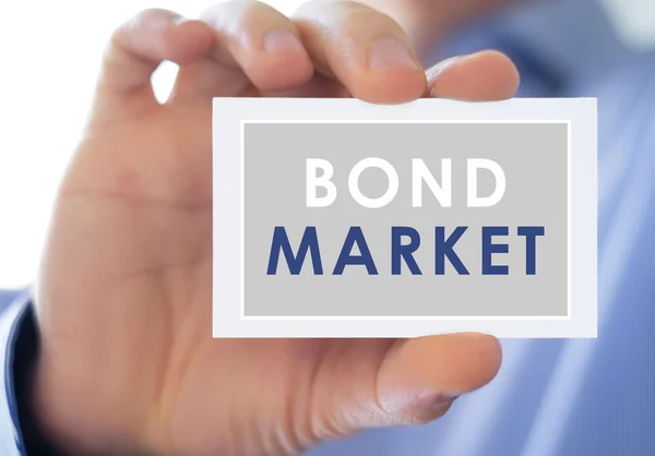 Conceito de cartão comercial Bond Market — Fotografia de Stock