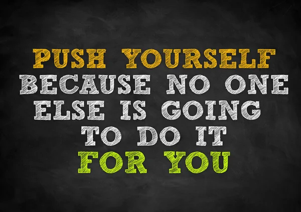 Push yourself — Stock Photo, Image