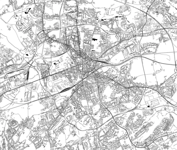 Stadtplan von Bochum, Arnsberg, Deutschland — Stockvektor