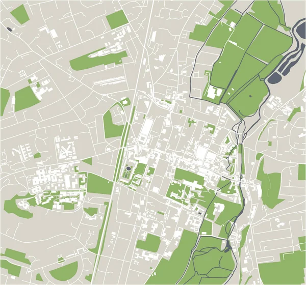 Mapa da cidade de Winchester, Inglaterra, Reino Unido —  Vetores de Stock