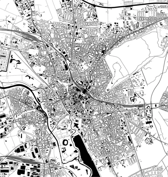 Mapa da cidade de Hanôver, Alemanha —  Vetores de Stock