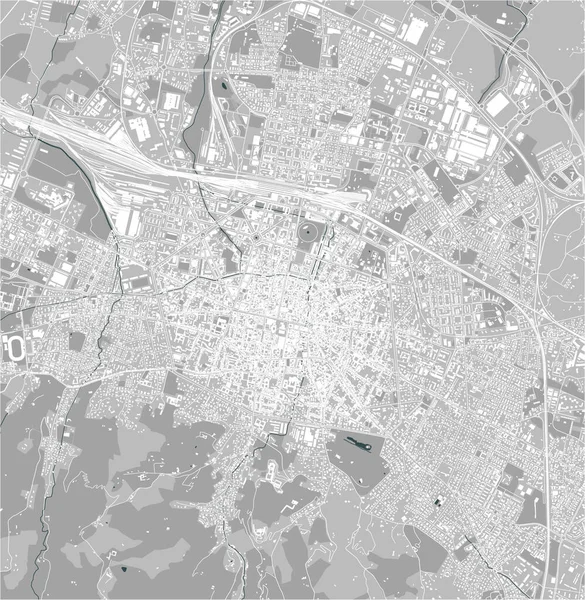 Mappa Vettoriale Della Città Bologna Emilia Romagna Italia — Vettoriale Stock