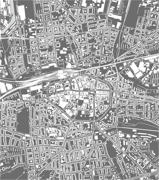 Mapa Vectorial Ciudad Dortmund Alemania — Vector de stock