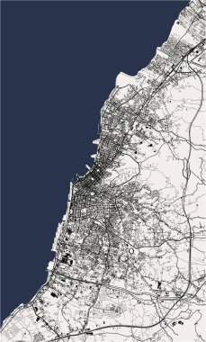 Yunanistan 'ın Patras kentinin haritası