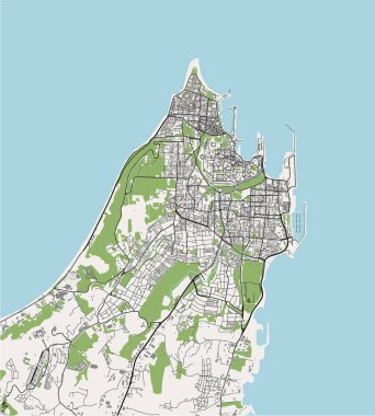 Yunanistan 'ın Rodos kentinin haritası