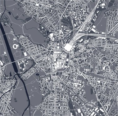 Leipzig, Saksonya, Almanya 'nın haritası