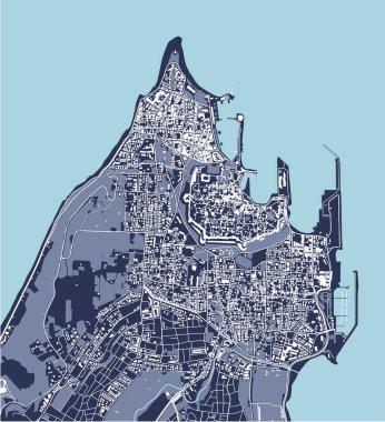 Yunanistan 'ın Rodos kentinin haritası
