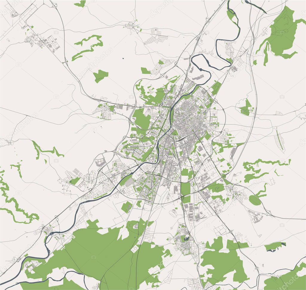 map of the city of Valladolid, Spain
