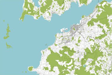 İspanya, Vigo şehrinin haritası.