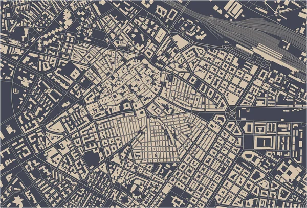Karte der Stadt Foggia, Italien — Stockvektor