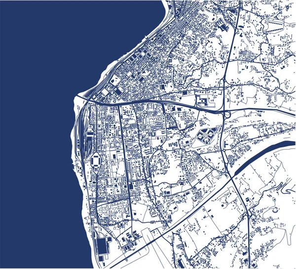Mapa Wektorowa Miasta Reggio Calabria Włochy — Wektor stockowy