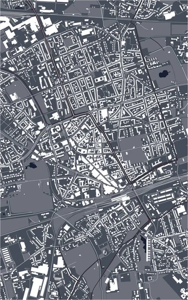 Mapa da cidade de Gelsenkirchen, Alemanha —  Vetores de Stock