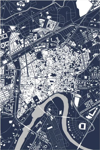 Χάρτης της πόλης Κόρδοβα, Ισπανία — Διανυσματικό Αρχείο