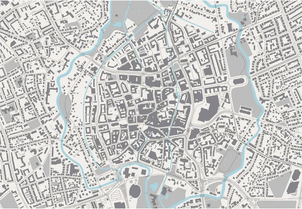 Mapa da cidade de Braunschweig, Alemanha —  Vetores de Stock