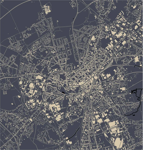 Carte de la ville de Monchengladbach, Allemagne — Image vectorielle