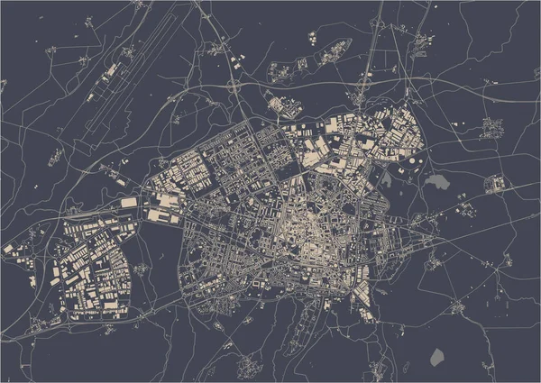 Mapa Vetorial Cidade Vitória Gasteiz Espanha — Vetor de Stock