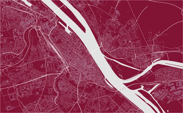 Mapa Vetorial Cidade Mainz Alemanha — Vetor de Stock