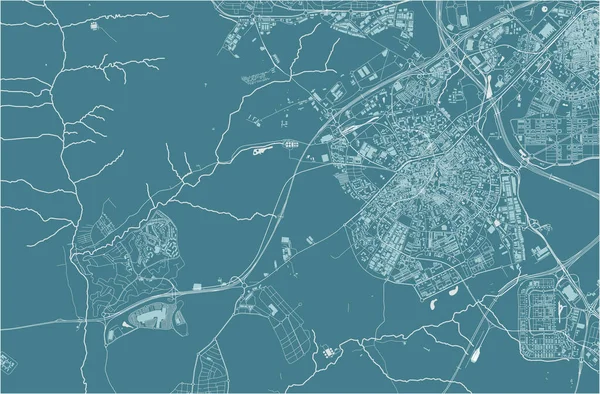 Mapa Vetorial Cidade Mostoles Espanha —  Vetores de Stock