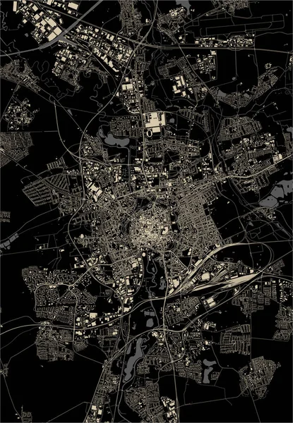 Mappa della città di Braunschweig, Germania — Vettoriale Stock