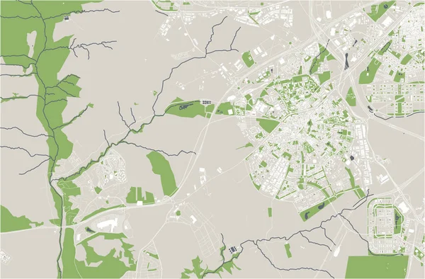 西班牙Mostoles市地图 — 图库矢量图片