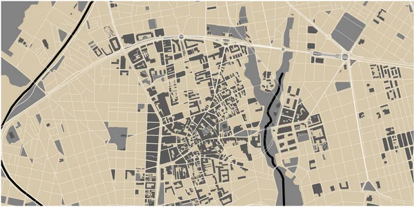 Kaart van de stad Terrassa, Spanje — Stockvector