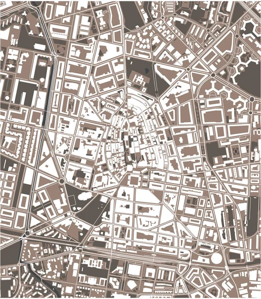 Carte de la ville de Vitoria-Gasteiz, Espagne — Image vectorielle