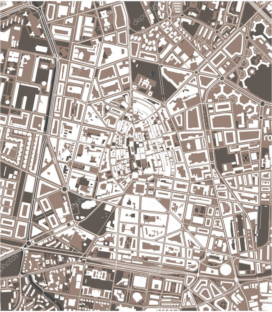map of the city of Vitoria-Gasteiz, Spain