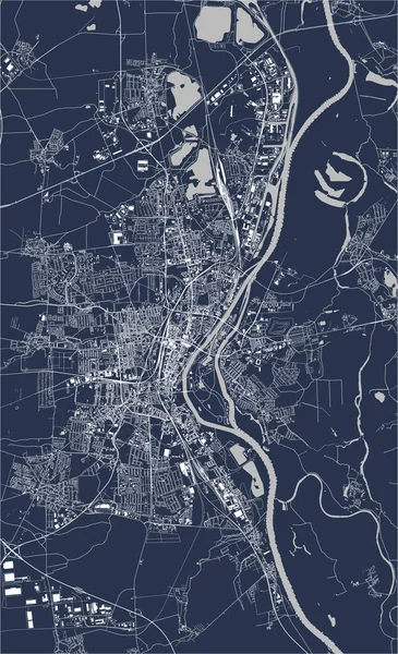 Карта міста Магдебург (Німеччина). — стоковий вектор
